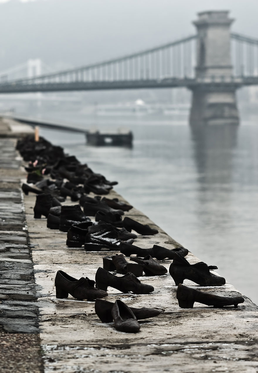 The Shoes On The Danube Bank By Can Togay & Gyula Pauer In Budapest, Hungary